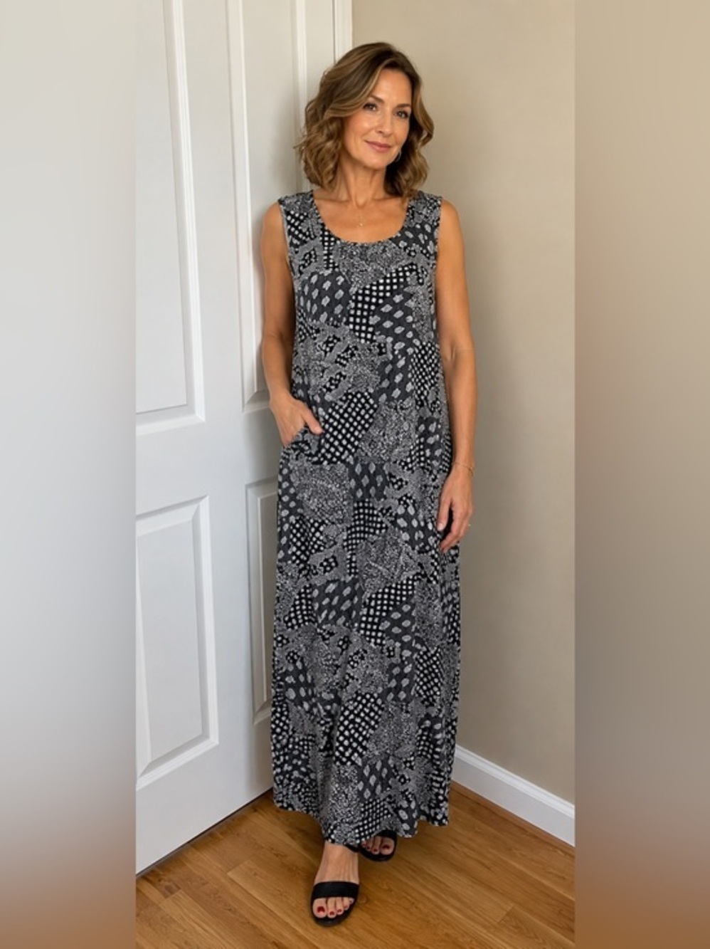Jessica Howard’s Black and White Sheath Dress Size Woman 14